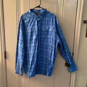 Under Armour Men's Casual Blue Checkered Shirt